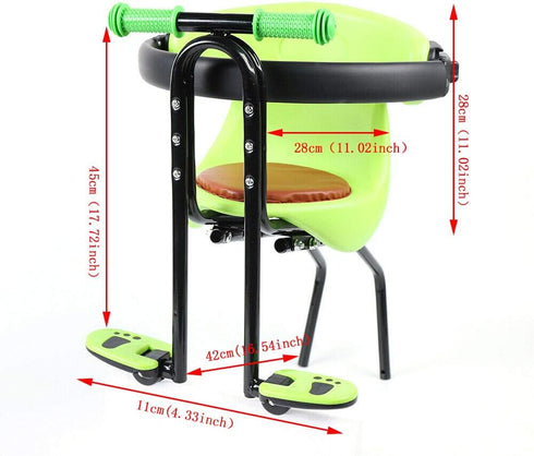 Dodoam Kids Front Bike Seat Child Bicycle Baby Carrier Saddle Safety Chair Soft Cushion,Upthehill Full Fence Front