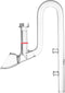 Aquarium Glass Lily Pipe for Canister Filter, Unique Outflow Surface Skimmer, Ideal for Shallow Tanks, 1/2'' Tubing