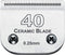 #40 Blades Dog Grooming Clipper Replacement Blades - Compatible with Andis/Wahl/Oster, Detachable Ceramic & Stainless