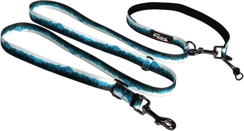 6in1 Multifunctional Dog Leash, Hands Free, Adjustable Length 6ft7in, Forest Print, (S)-Width 3/4", for Small and