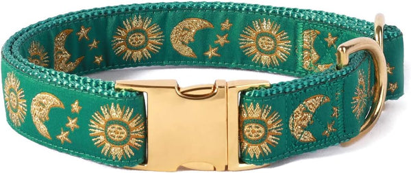 Moons Stars Suns Dog Collar, Cat Collar with Multiple Designs, Crescent Celestial, Small (Pack of 1)