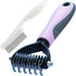 Dog Hair Comb for Shedding - Double Sided Dematting Undercoat Rake for Dogs and Cats (Pink/11 tooth)