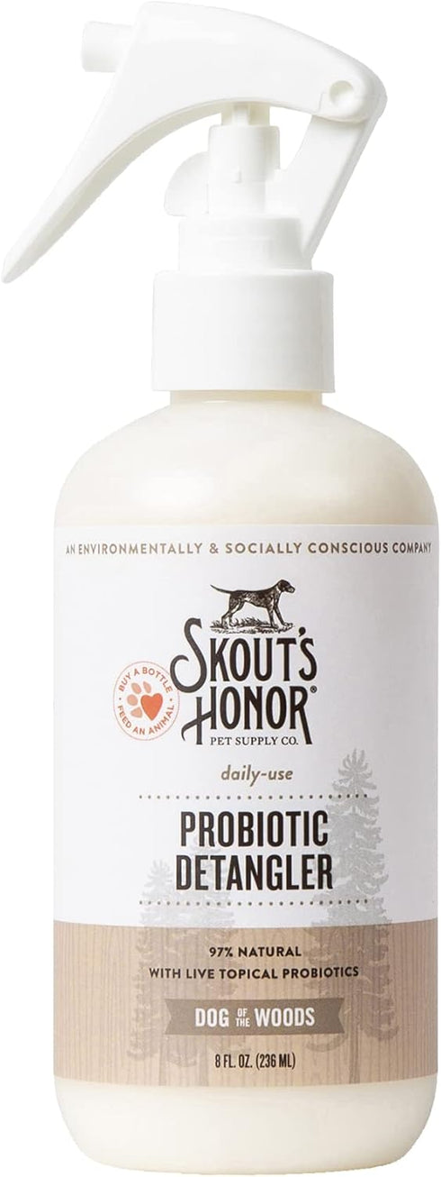 Skout's Honor Probiotic Pet Detangler Spray - Hydrating & Conditioning with Avocado