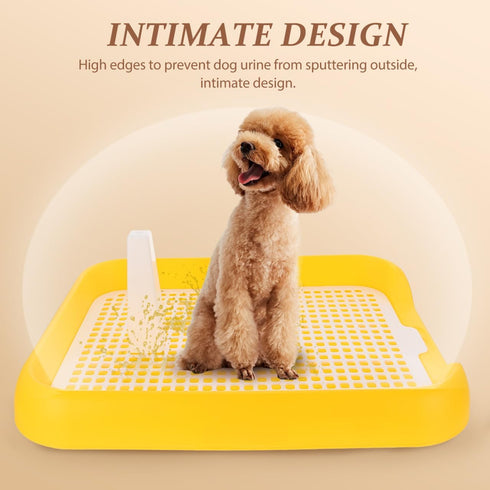 ULTECHNOVO Dog Litter Box Mesh Training Toilet Potty Tray for Puppy and Small Size Dog Indoor Dogs Potty Training Pads