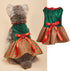 Tangpan Christmas Pet Plaid Skirt Dog Santa Dress Outfit (Green, L) for Puppy Party
