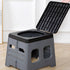 Healifty Portable Car Folding Toilet with Lid, Foldable Travel Potty for Camping and Outdoor Use, Portable Emergency