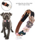 Stylish PU Leather Dog Collar with Flower Bow Tie, Decorative Collar for Medium to Large Dogs, Cute Design