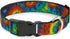 Buckle-Down Plastic Clip Collar - Tie Dye Swirl Multi Color - 1/2" Wide, Fits 8-12" Neck, Medium