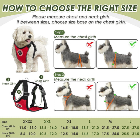 SlowTon Dog Seat Belt Harness for Car - Adjustable Mesh Breathable Dog Car Harness with Safety Tether