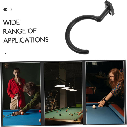 YARNOW Convenient Billiard Cue Hanger Snooker Supply Pool Table Side Hook Iron Billiard Accessory Cue Rest Holder Easy