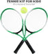 N/H Set of 2 Teenager's Tennis Rackets with Free Ball for Training, Carbon Fiber Top Steel Material Tennis String