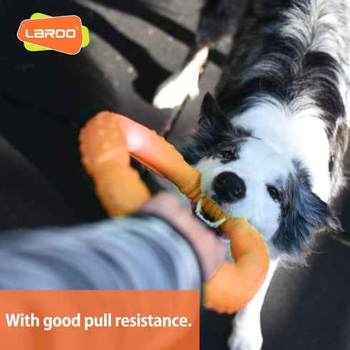 LaRoo Floating Flying Dog Disc Toys, Summer Pet Training Outdoor Chew Toys for Medium and Large Dogs (Large Orange/30cm)