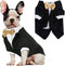 Dog Tuxedo Costume with Bow Tie Suit, Formal Attire for Small Medium Large Dogs Cats, Wedding Party Halloween Clothing