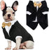 Dog Tuxedo Costume with Bow Tie Suit, Formal Attire for Small Medium Large Dogs Cats, Wedding Party Halloween Clothing