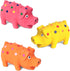 POPLAY 3PCS Squeaky Latex Grunting Pig Dog Toys, Small Rubber Chew Toys for Dogs and Puppies, Gift Set