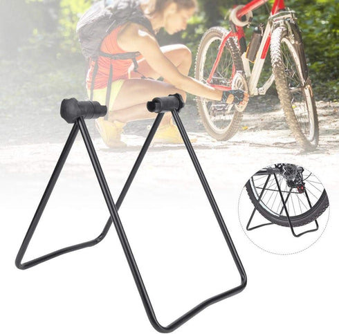 VGEBY Portable & Foldable Bike Support Bracket, 12" Black Steel Tube