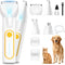 YEUKEUUAI Dog Paw Trimmer, Low Noise Paw Hair Trimmer for Dogs with LED