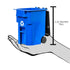 Set 4 of Mini Trash & Recycling Cans with Lid & Wheels for Wrestling Action Figures