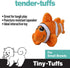 Snuggle Puppy Tender-Tuffs Small Dog Toy - Orange Clownfish for Small Breeds with Puncture Resistant Squeaker