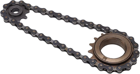 VBESTLIFE Freewheel Chain Kit, 16 Tooth Freewheel 9 Tooth Sprocket 38 Section Chain Kit for Mountain Bike