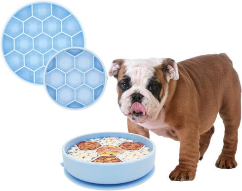 Mr. Peanut's Interactive Slow Feed Dog Bowl, Fun Healthy Bloat Stop Feeder for Small Dogs