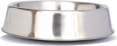 ICONIC PET 16 oz/2 Cup Stainless Steel Non Skid Pet Food/Water Bowl - Noise Free, Ant Resistant Dog/Cat Feeding Bowl