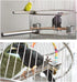 Bird Perch Stainless Steel Stand, Parrot Rod for Grinding Claws, Trimming Beak Nails, Exercise Platform (L)