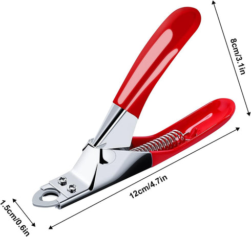 PETTOM Professional Pet Nail Clipper, Stainless Steel Claw Trimmer for Small Medium Dogs Cats, Red