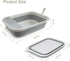 20.9x15.7x5.7 inch Senior Cat Litter Boxes, Collapsible Open Low Entry Cat Litter Pan with Scoop Travel Kitten Potty