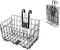 Rust Proof Folding Bike Front Basket, Detachable Rear Bike Basket with Handles, Easy Installation for Mountain Bike