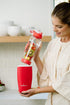 Infusion Pro 32 oz Fruit Infuser Water Bottle with Insulated Sleeve & 50 Recipe eBook: Large Bottom Loading Water