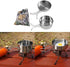 pistro Set 2 Backpacking Camping Pots and Pans Person, Stainless Steel Cookware with Foldable Handle, Portable Pot