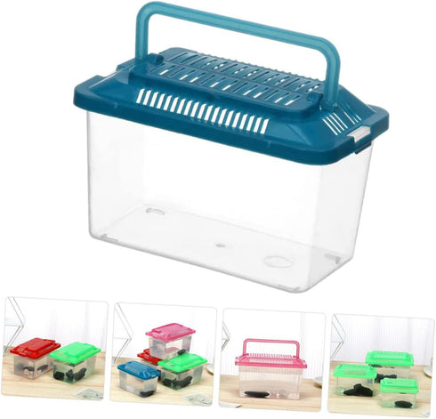 Plastic Turtle Fish Tank Handheld Aquarium | Reptile Storage Nest for Bearded Dragon Habitat