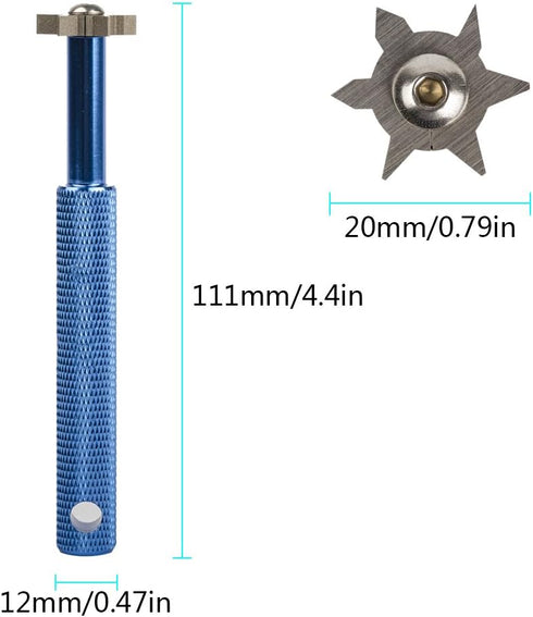 HIFROM Groove Sharpener with 6 Heads, Golf Club Re-Grooving Tool for All Irons and Wedges