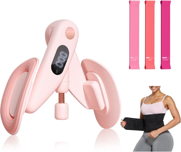 Mexlyca Thigh Trainer, Pelvic Floor Muscle Trainer Adjustable Resistance Inner Thigh Exerciser, Kegel