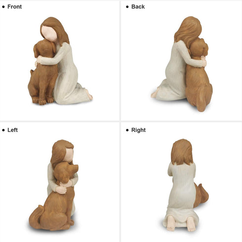 Dog Angel Figurines, Angel of Friendship Memorial Gifts for Dog Lovers