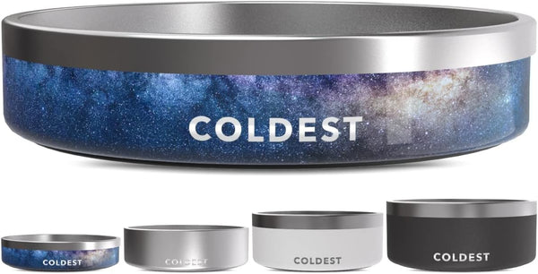 Coldest Dog Bowl - Large 21 oz Anti Rust Metal & Non Slip Heavy Duty Insulated Bowl for Dogs, Cats & Pets