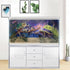Galaxy Space Planet Aquarium Background: Waterfall Landscape Tapestry with Fantasy Mountain Wave Wall Tapestry for Fish