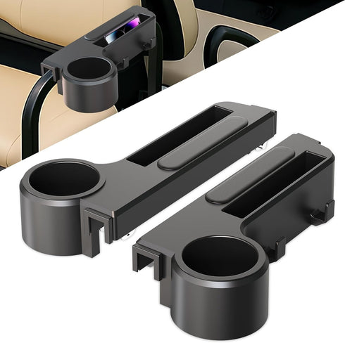 Xoxocos 1/1.25 Golf Cart Armrest with Cup Holder - Universal Fit for EZGO/Club Car/Yamaha Rear Seat, Fits Square Tube