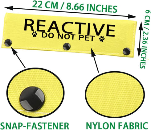 JXGZSO Reactive Not Aggressive Do Not Pet Dog Leash Sleeve, Reactive Dog Leash Wrap
