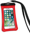 WOW Sports Waterproof Phone Pouch with Floatation and Lanyard, 4X8 Inch Snowproof, Dustproof, Red