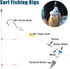 Surf Fishing Tackle Kit with Ocean Saltwater Fishing Lures, Rigs, Pyramid Sinker Weight & Hooks