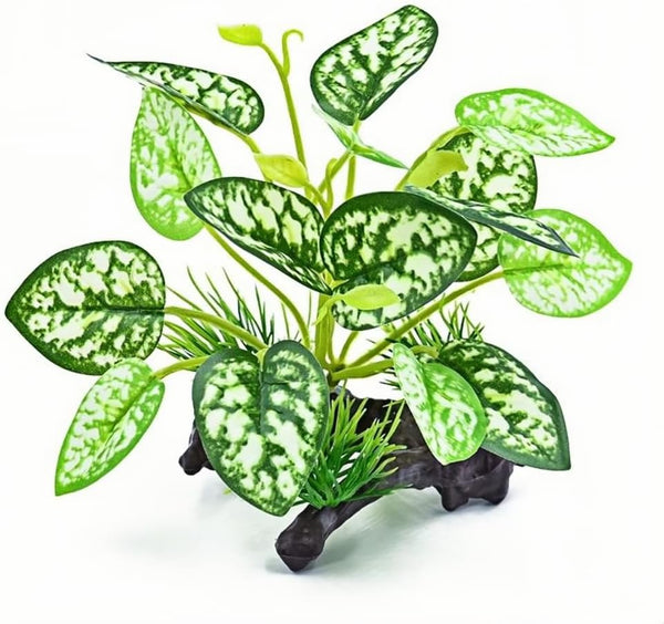 Reptile Artificial Plants - Terrarium Decorations Supplies, Amphibian Habitat Hideout Tank Accessories, Rainforest