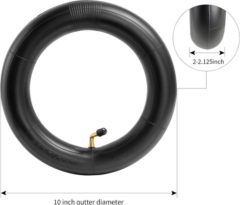 Heavy-Duty 10X2 Scooter Tubes, 2-Pack, Thicker 40% Compatible with Various Tire Sizes
