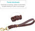 FAIRWIN Leather Short Dog Leash - 16" Short Traffic Lead for Large Dogs Training and Walking (3/4" x 16", Brown)