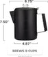 Bozeman [9 COLETTI Black Percolator Coffee Pot Camping Coffee Pot Americas Sleekest Percolator NO Aluminum or Plastic