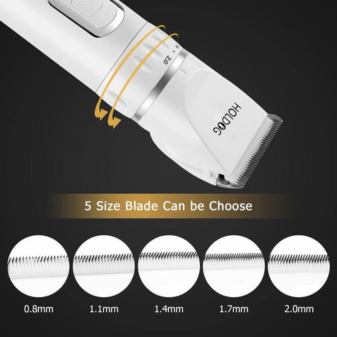 Professional Heavy Duty Dog Grooming Clippers, 3-Speed Low Noise Rechargeable Cordless Tools for Thick Coats