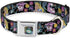 Buckle-Down Dog Collar Seatbelt Buckle, Alice Cheshire Cat Flowers, 1.5" Wide, Fits 18-32" Neck, Large