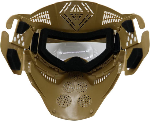 Tactical Mask Airsoft Masks for BB Hunting, Full Face Tactical Gear, Impact Resistant with Goggles for Outdoor