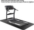 Large Fitness Mat for Home Gym, Rubber Workout Mat, Cardio, Treadmill, Exercise Bike, Yoga, Weightlifting
